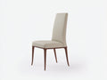 Silla de comedor tapizada 55x60x85 cm - cuero sintético beige - diseño moderno