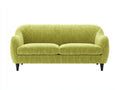 Sofá 2 plazas tapizado 200x90x85 cm - tela verde - diseño moderno para salón
